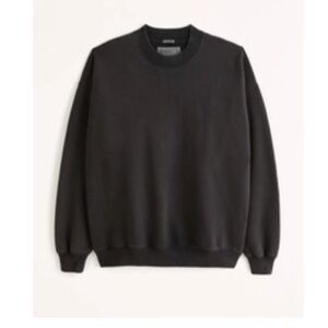 NWT Abercrombie Men’s Washed Black Essential Crew Sweatshirt
